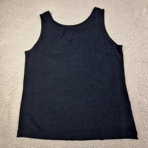 Chicos Travelers Tank Top Womens Large Black‎ Scoop Neck Stretch Layering
